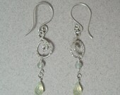 Twisted spiral drop earrings