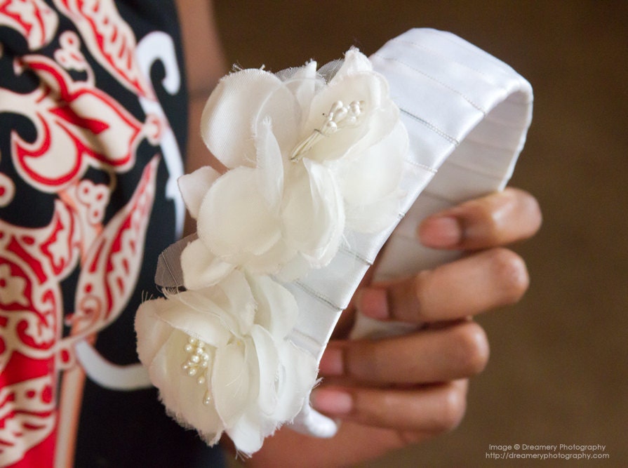 Creamy Pearl Floral Headband- NOW 50% OFF