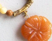 Red Jasper, Aventurine and Yellow Jade Necklace plus size fashion jewelry