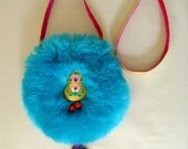 Turquoise Furry Bag "The Opera "Odl" at Bastille" 2