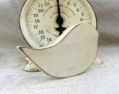 Shabby chic distressed white bird