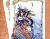 postcard - Masquerade fairy art by Meredith Dillman