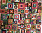 Folk City Cozy Granny Square Blanket