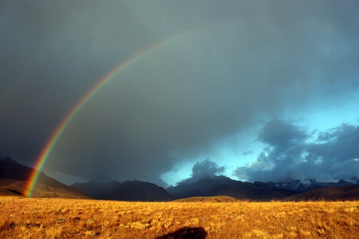 Andean Rainbow - Nature Photography, landscape photo, mountain clouds amazing beautiful picture - WildEarthElements