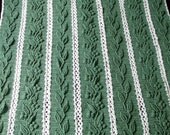 Leaf Afghan in Green