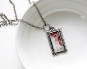 20% OFF Sale Vintage Inspired Jewelry Photo Necklace - The Delicacy of Leaves - original fine art photo - rose leaves
