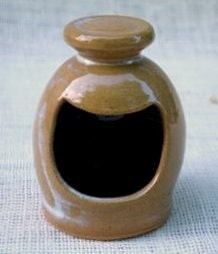 French Salt Pig or Cellar/Wheel Thrown Stoneware Pottery