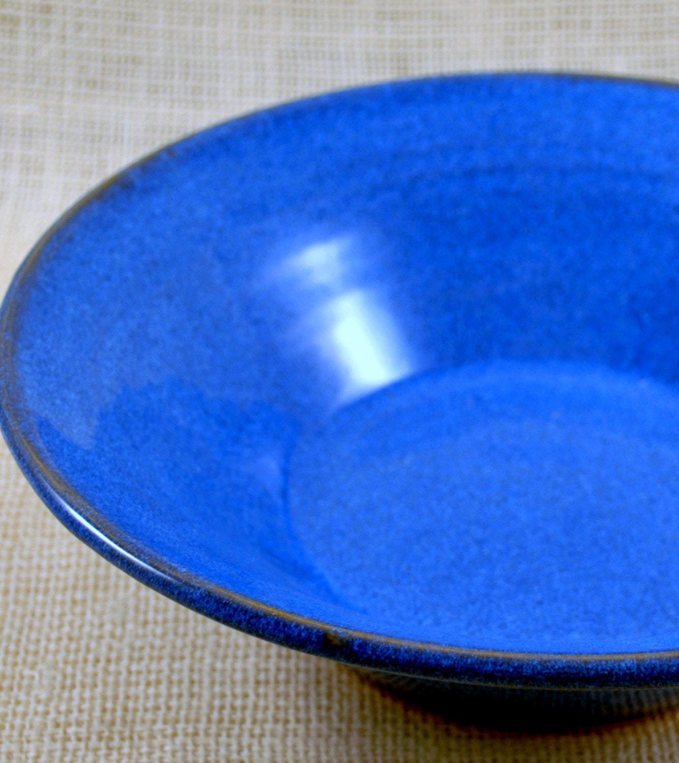 Large Blue Serving or Fruit Bowl