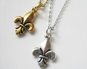 Silver Fleur de Lis Charm Necklace