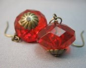 HoHoHo Mrs Santa Clause Red Acrylic Dangle Earrings