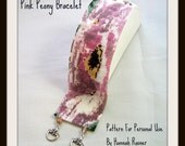 Hannah Rosenr cuff bracelet bead pattern peyote stitch Peony