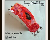 Hannah Rosner cuff bracelet bead pattern peyote stitch poppy