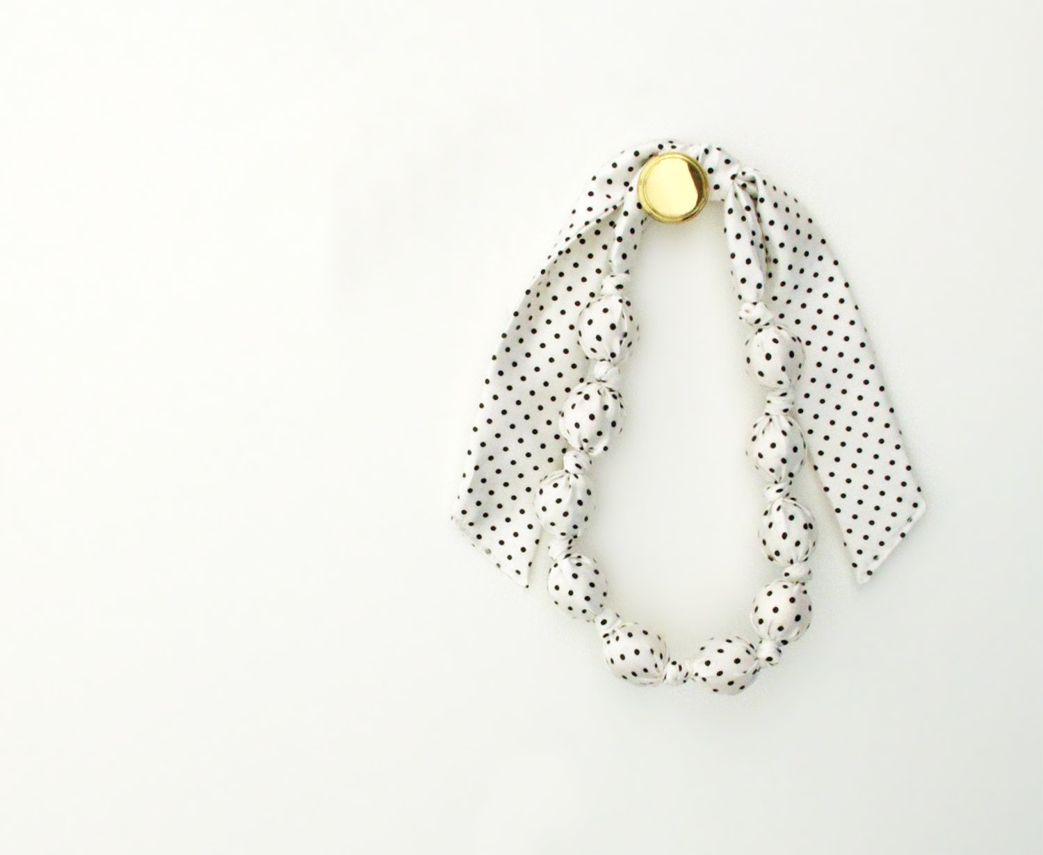 Fabric necklace Polca Dot