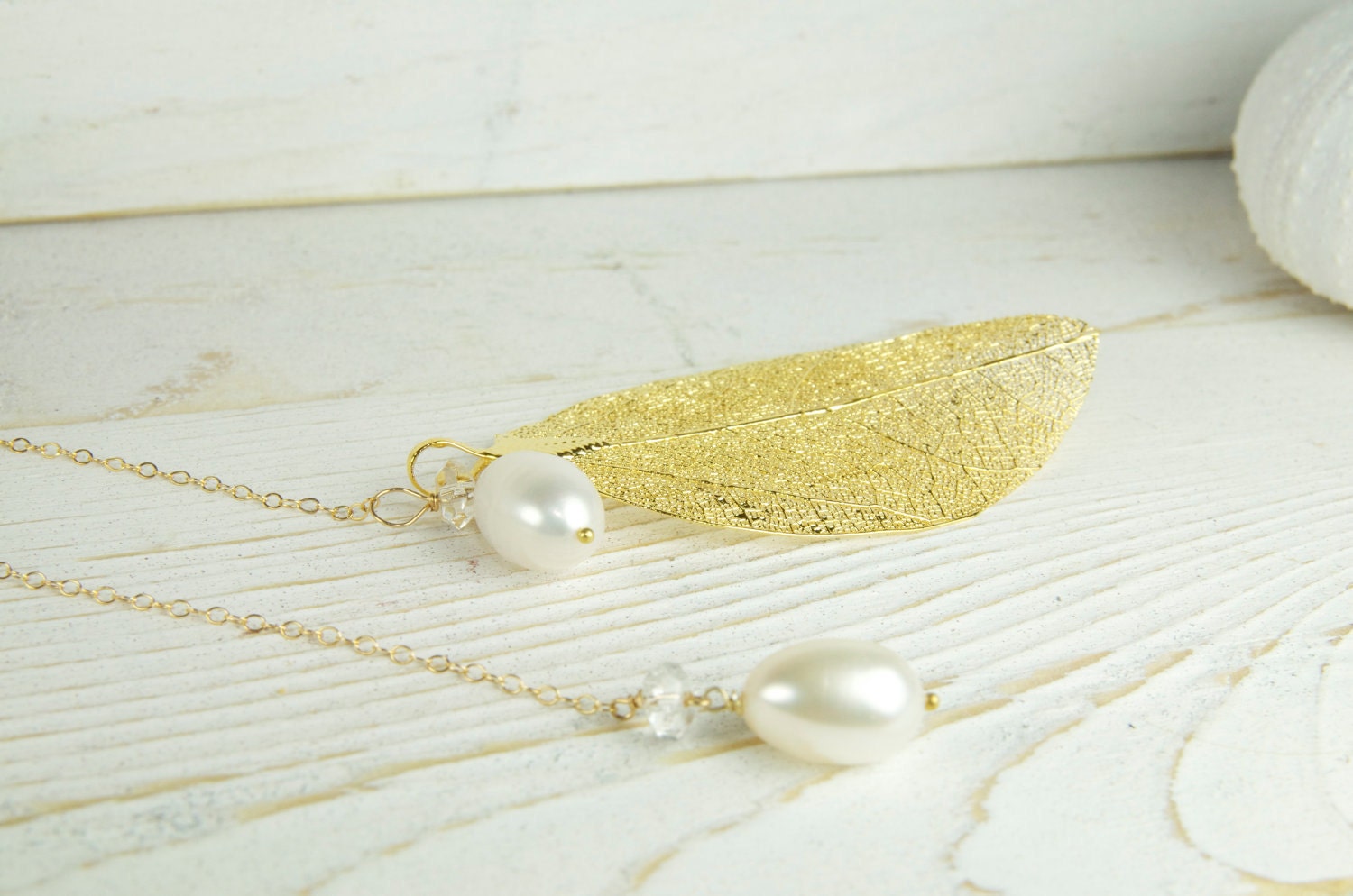 Gifts for Her, Luxury Gifts, Holiday Gift Guide,Natural Leaf Necklace, Vermeil Natural Leaf Pendant