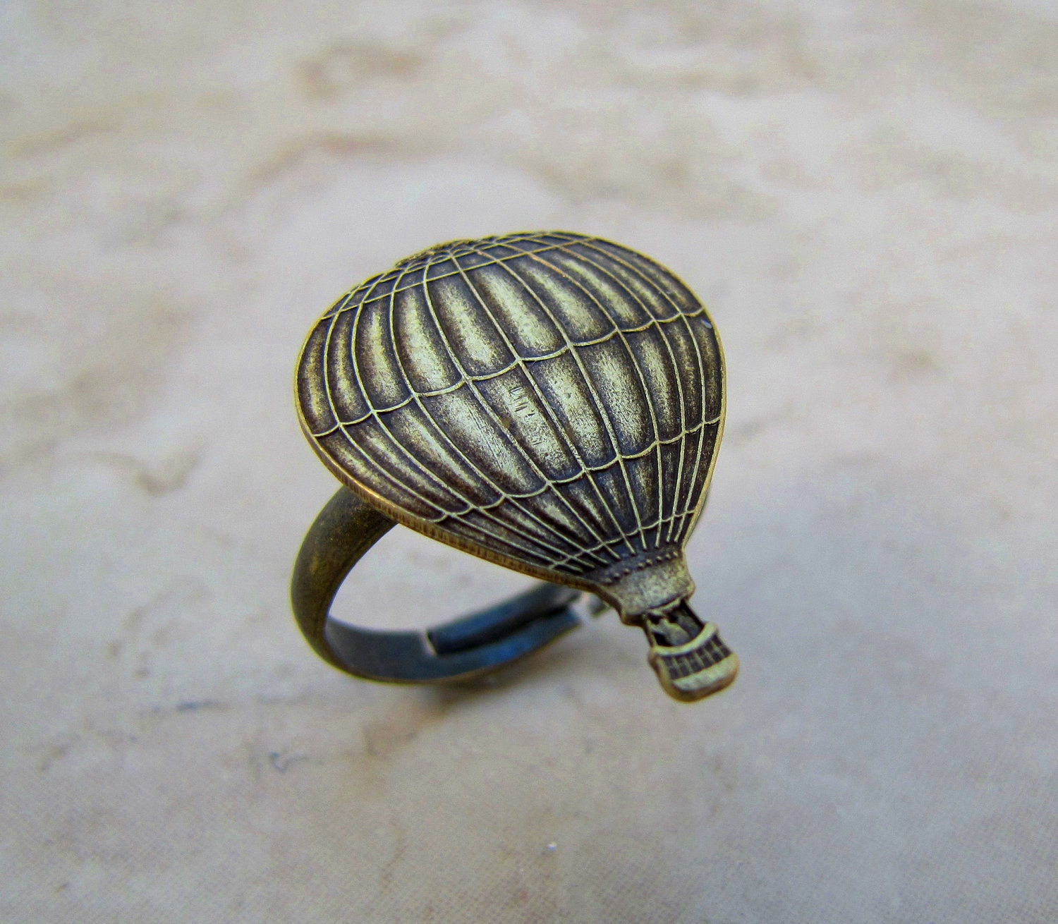 Hot Air Balloon Ring Adjustable Metal - CuteAbility