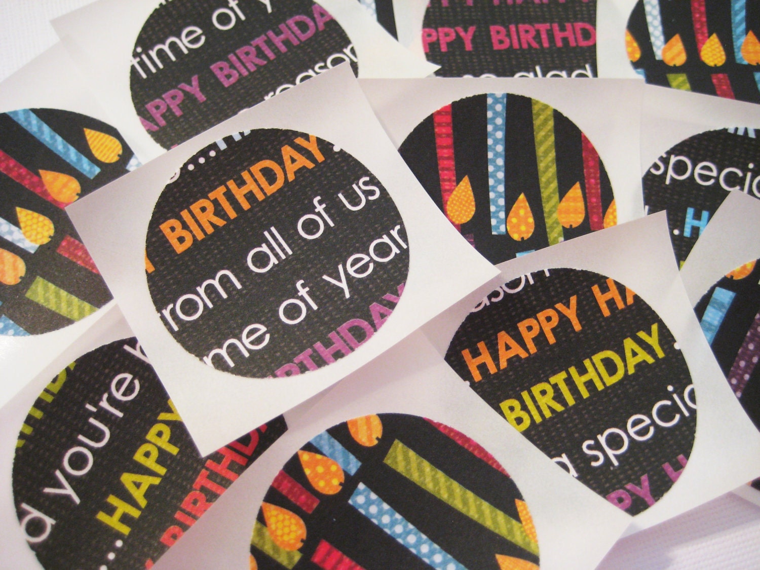 Happy Birthday stickers 12 count