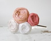 Cottage Pinks Silk Rosette Headband