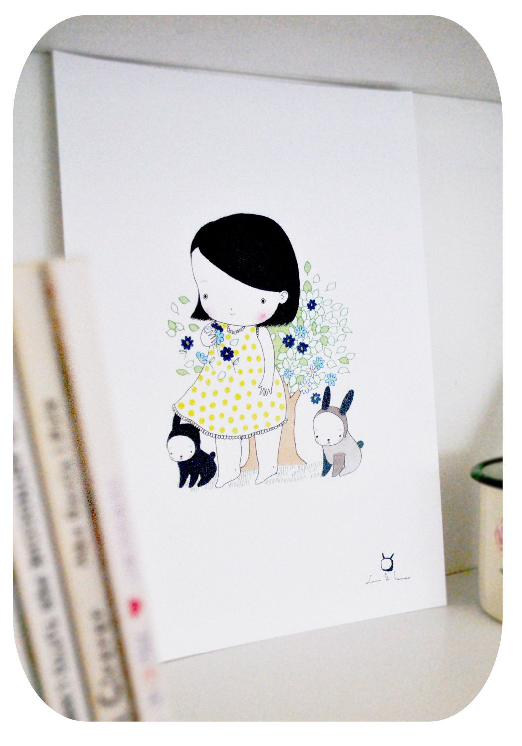 Kids Art Wall - Kawaii baby girl - Mary Jo