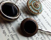Set of Three Upcycled Vitage Button Bobby Pins