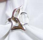 Silver Lotus Mask Ring Size 7 1/2 (UK Size O 1/2)