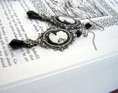Black Cameo Earrings