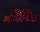 Twilight Team Edward Rhinestone t shirt