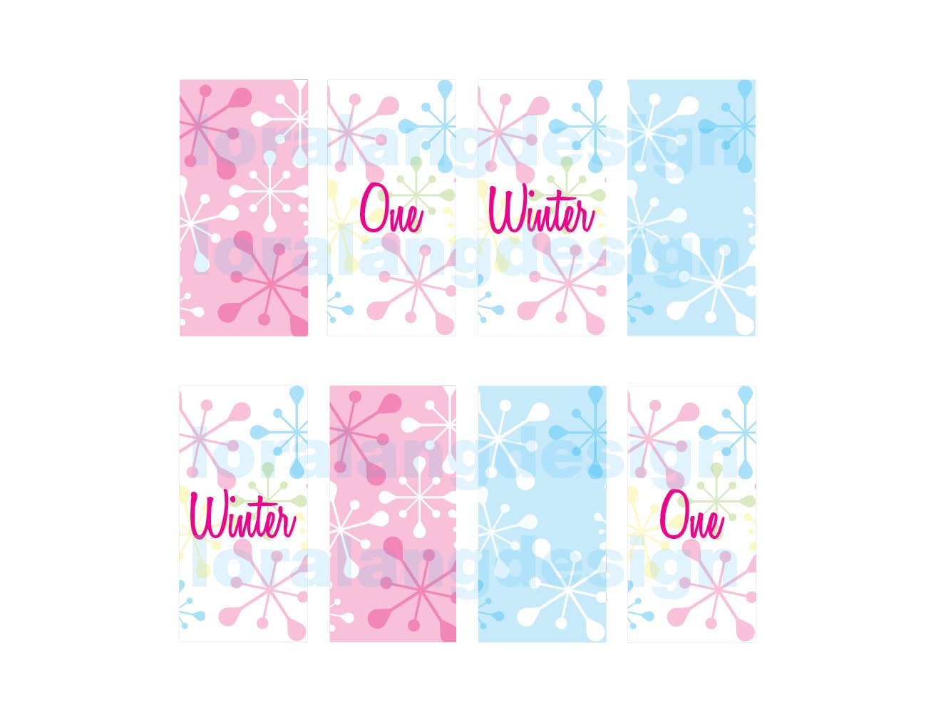 DIY Printable Little Snowflake Birthday Party Mini Candy Bar Wrappers Il_170x135