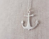 Anchor Necklace - Silver - Nautical - Gifts Under 50 - FREE SHIPPING
