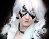 Black cat cosplay - leather mask - Excitement - Made to Order