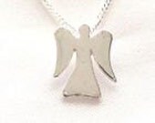 Sterling Silver Mini Flat Angel Pendant Jewellery