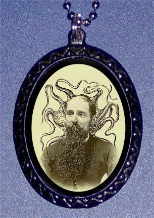 Victorian Steampunk Octopus Man H.P. Lovecraft Inspired Pendant Necklace NEW
