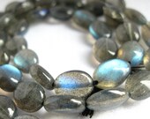 12 Labradorite 8-10mm smooth oval beads