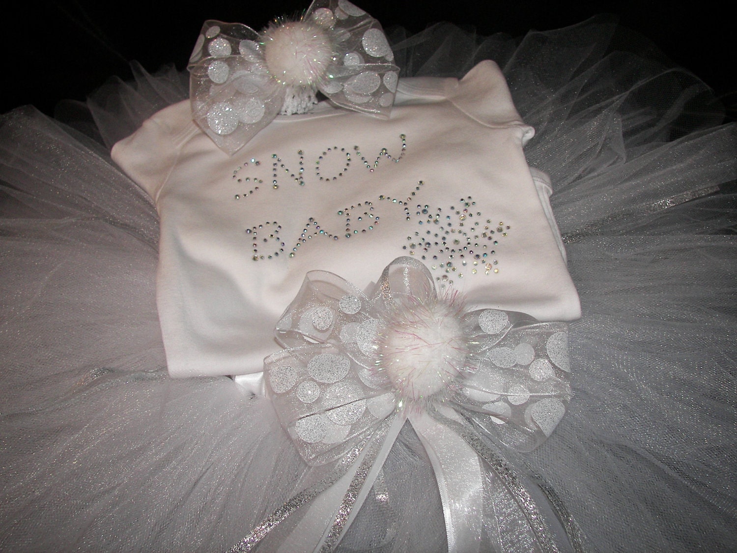 Snow Baby Bling Tutu Set--Unique and Original--Princess Perfect