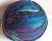 8 oz 100% Hand Dyed, Crazy Ball, Shetland,  Merino,  wool roving