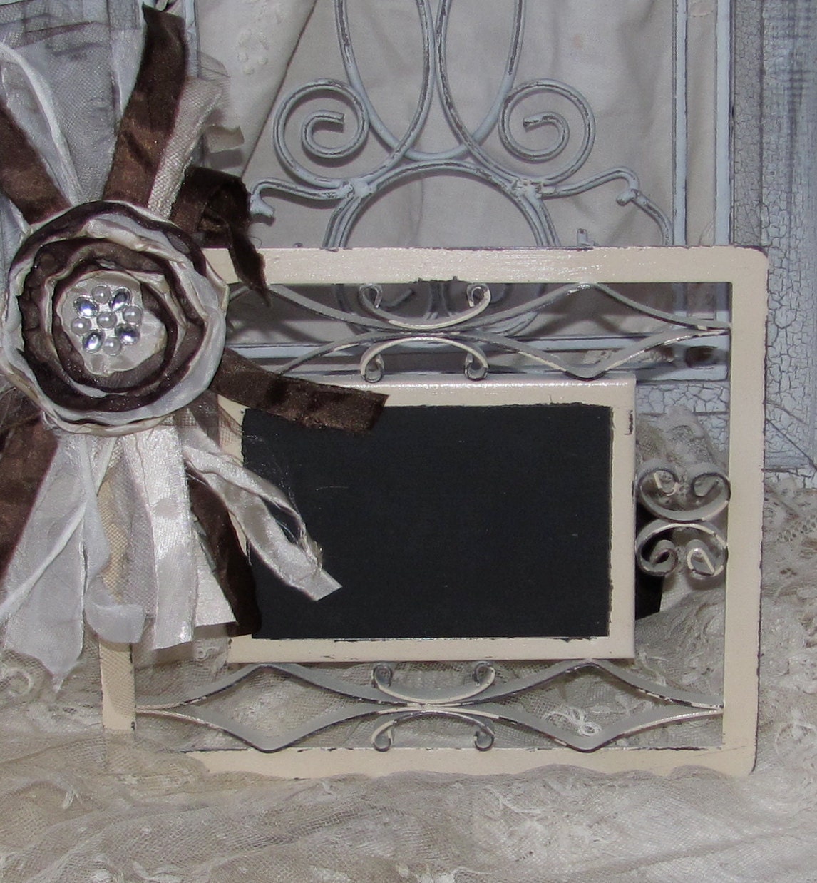 Chalk Board Frame Perfect for Wedding Reception, Parties, Restaurant   by My Broken Art on Etsy