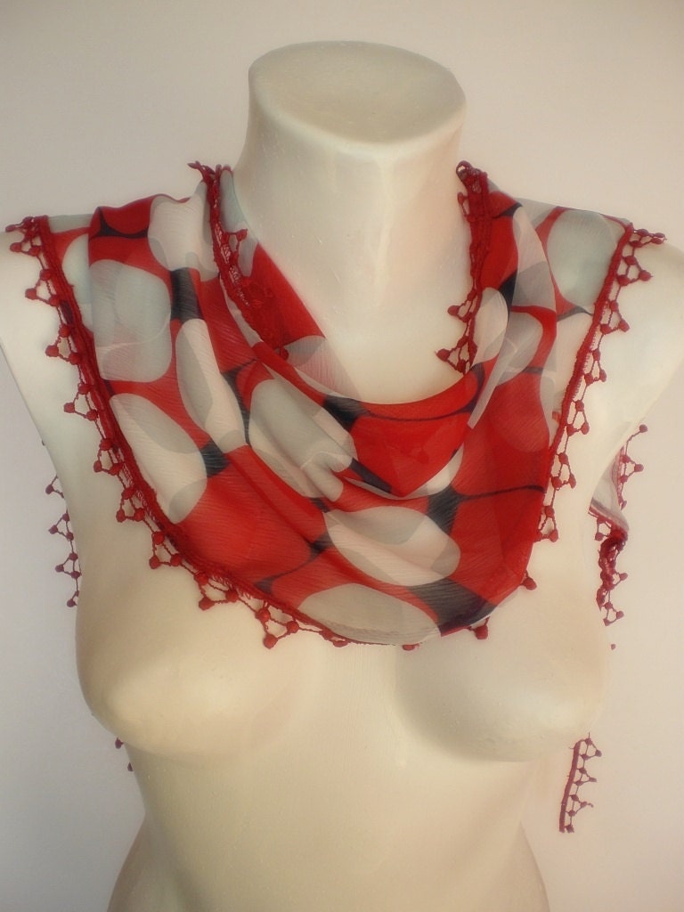 valentines day Red Scarf for summer