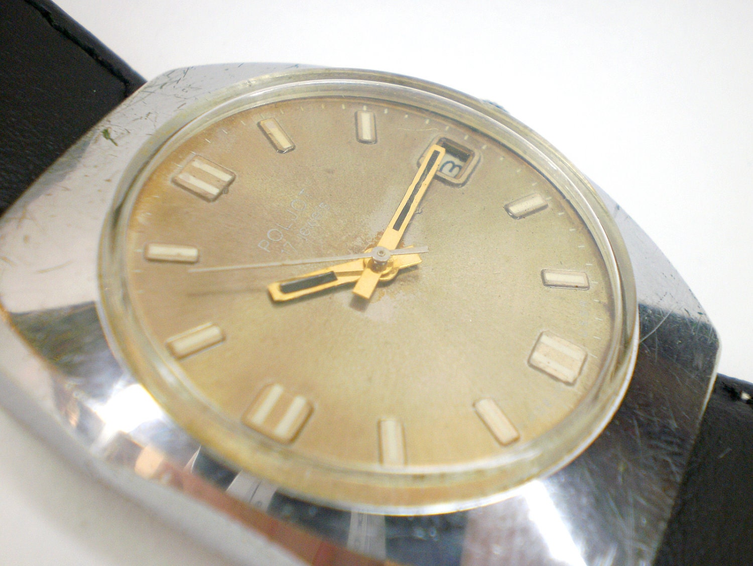 Vintage Men's Poljot mechanical watch from Soviet/Ussr