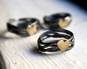 Custom Made to Order- Nested Heart Ring in Sterling Silver by Rachel Pfeffer