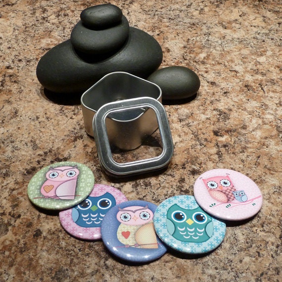 Owl Pocket Mirrors - Owlicious - 5 Mirror Set