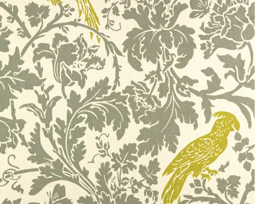 Pair of curtain drapery panels, LINED with poly cotton,  barber bird,summerland natural,  50 X 84 inches