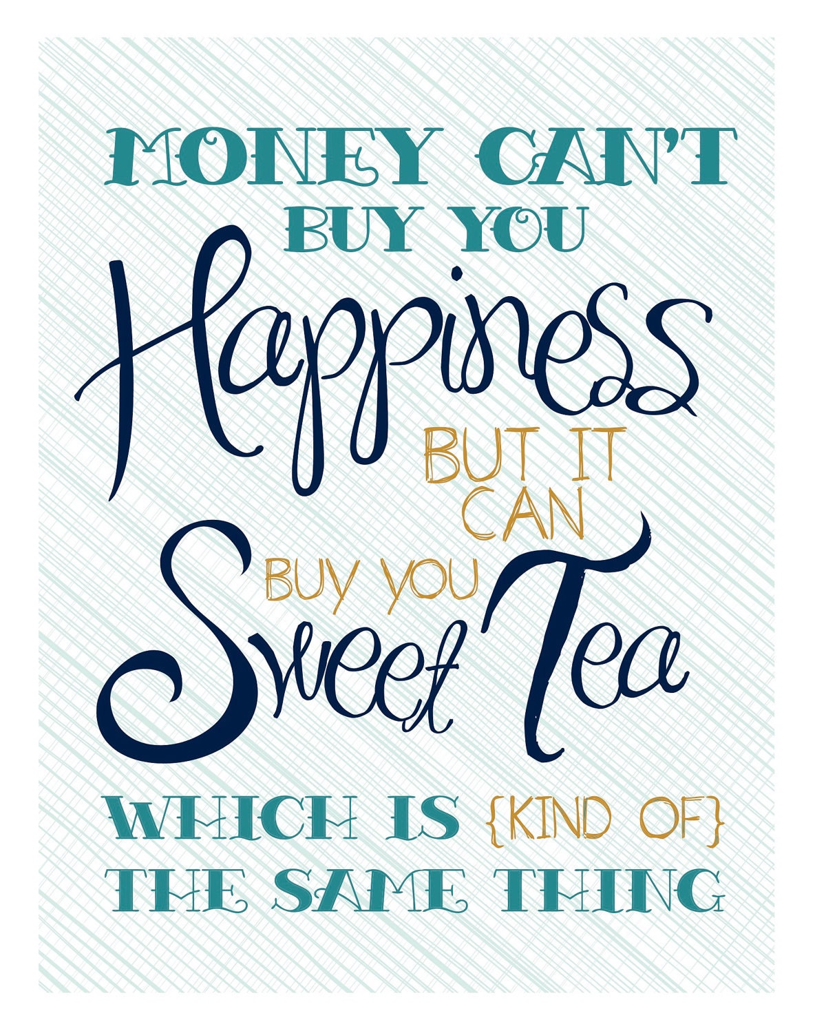 11x14 Poster - Happiness is Sweet Tea