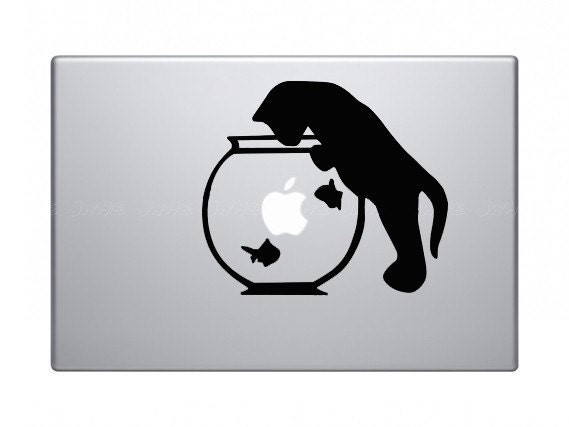 Cat Fishes Macbook Sticker Decal Art Vinyl For Apple Macbook Pro Air / iPad / iPhone J129