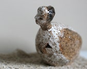 ceramic bird person 1 - sculpture