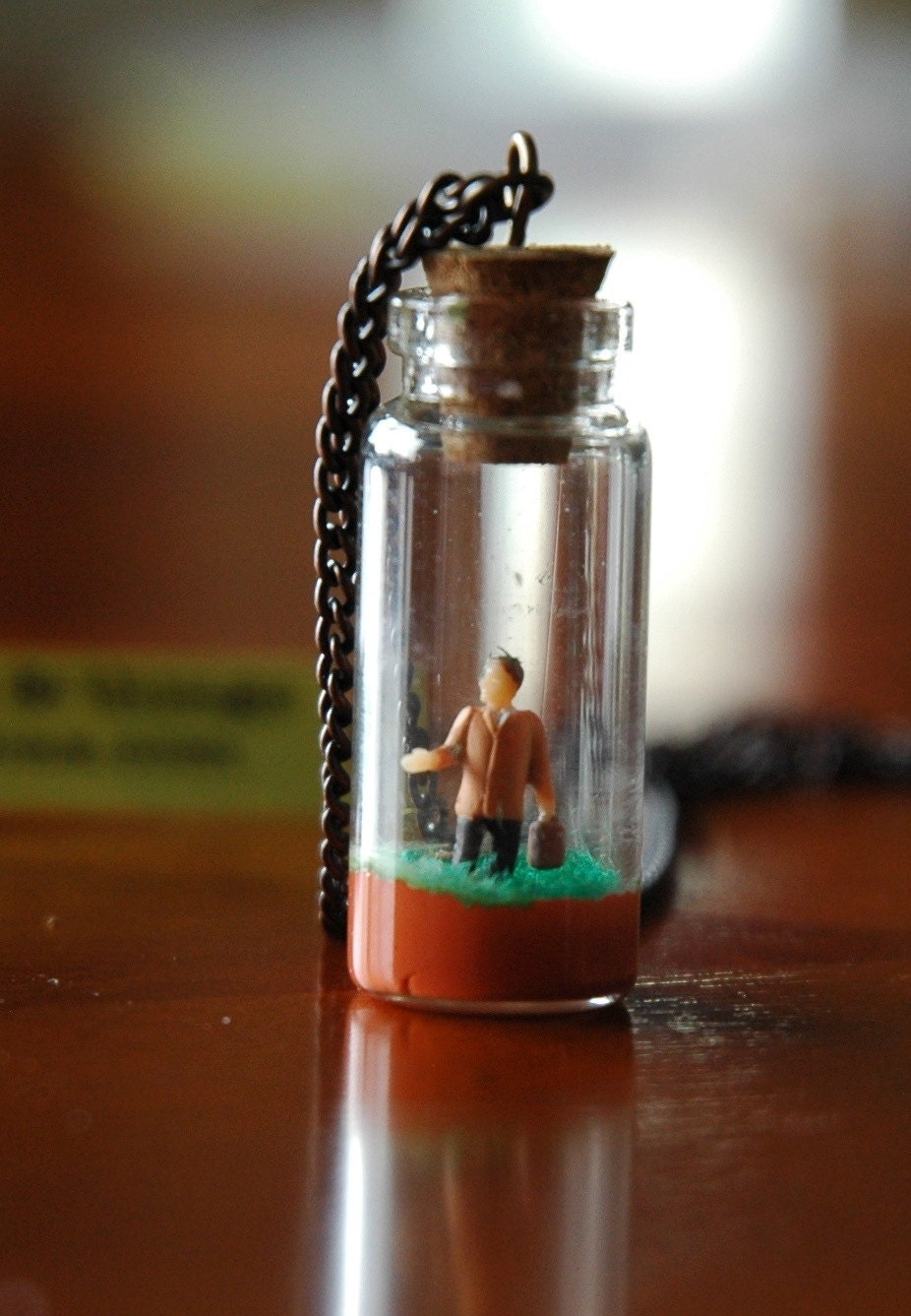Diorama Necklace - Man in Tan Suit