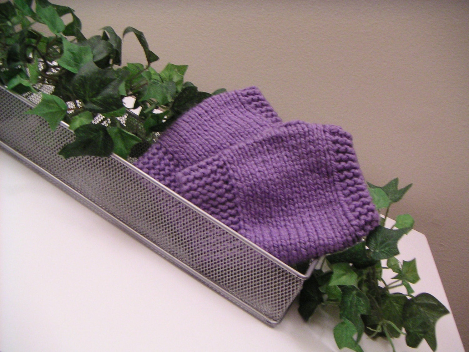 Lavender Knit Handwarmers