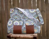New style in the LisaMay size Amy Butler's New collection Lark Treasure box in Charcoal