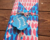 Hand screen printed Nautical tea towel