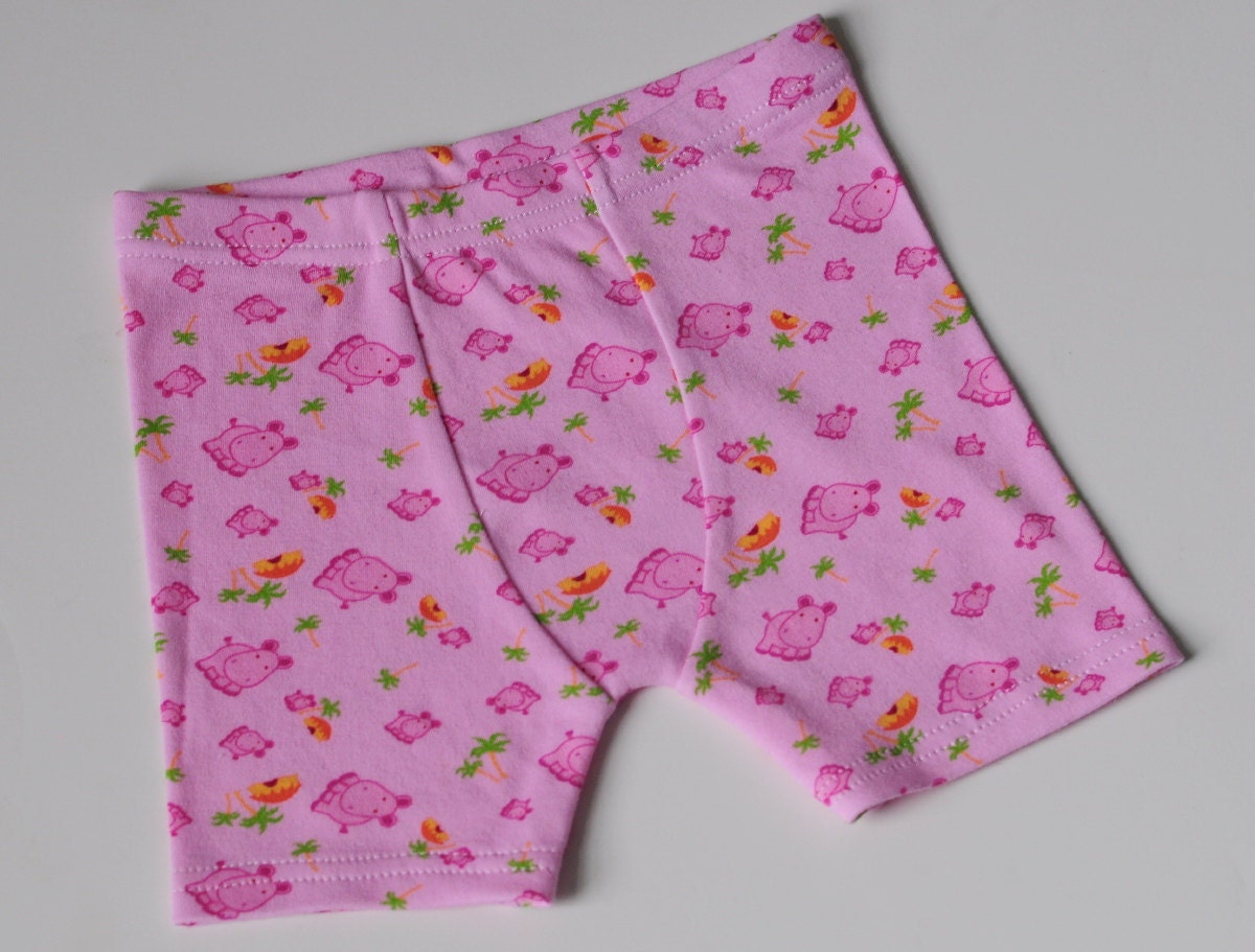 Pink Hippo boxer briefs, size 4/5