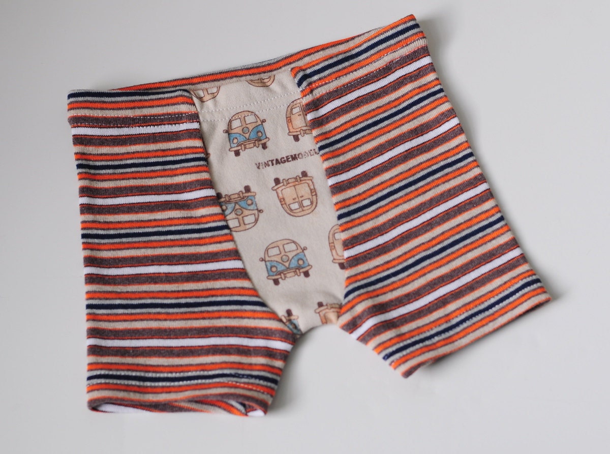 Retro VW camper van boxer briefs,  size 2/3