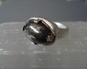 Pyrite & Diamond-Sterling Silver Zaire Ring